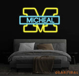 Custom Intial Name Neon Sign Name Neon for Nursery Girl’s and Boys Bedroom Dorm Decor Personalized Birthday Gift for