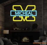 Custom Intial Name Neon Sign Name Neon for Nursery Girl’s and Boys Bedroom Dorm Decor Personalized Birthday Gift for