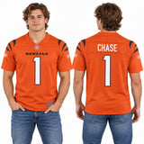 Custom Ja'Marr Chase Cincinnati Bengals Fan Inspired Premium F.U.S.E. Stitched Premium Limited Jersey - White