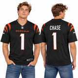 Custom Ja'Marr Chase Cincinnati Bengals Fan Inspired Premium Untouchable Limited Jersey - Black