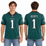 Custom Jalen Hurts Philadelphia Eagles Fan Inspired Premium F.U.S.E. Premium Limited Jersey - Midnight Green