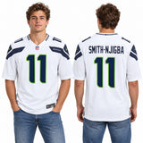 Custom Jaxon Smith-Njigba Seattle Seahawks Fan Inspired Throwback Player Game Jersey - Royal