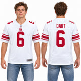 Custom Jaxson Dart New York Giants Fan Inspired Game Jersey - White