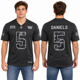Custom Jayden Daniels Washington Commanders Fan Inspired 2026 Salute to Service Stitched Premium Limited Jersey - Black