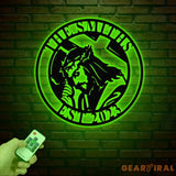 Custom Jesus And Cross Metal Sign with Led Light Personalized Faith Cross Metal Sign Family Name Sign Christian Sign