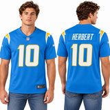 Custom Justin Herbert Los Angeles Chargers Fan Inspired Premium Limited Jersey - Powder Blue