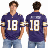 Custom Justin Jefferson Minnesota Vikings Fan Inspired Alternate Classic Premium F.U.S.E. Stitched Premium Limited Jersey - Purple