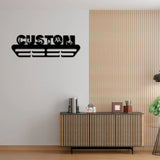 Custom Karate Medal Hanger Metal Wall Art LED Light Karate Boy Name Metal Sign Martial Arts Metal Holder Light Home