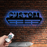 Custom Karate Medal Hanger Metal Wall Art LED Light Karate Boy Name Metal Sign Martial Arts Metal Holder Light Home