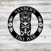 Custom Ku Tiki Bar Metal Sign with Led Light Personalized Tiki Lounge Name Sign Hawaiian Tribal Polynesian Decoration