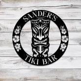 Custom Ku Tiki Bar Metal Sign with Led Light Personalized Tiki Lounge Name Sign Hawaiian Tribal Polynesian Decoration