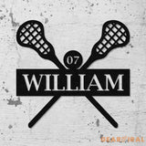 Custom Lacrosse Sign Metal Led Light Wall Art Sports Name Sign Lacrosse Home Decor Lacrosse Sticks Lacrosse Player Gift