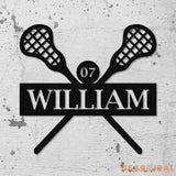 Custom Lacrosse Sign Metal Led Light Wall Art Sports Name Sign Lacrosse Home Decor Lacrosse Sticks Lacrosse Player Gift