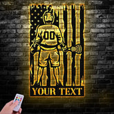 Custom Lacrosse US Flag Metal Wall Art LED Light Personalized Lacrosse Player Metal Name Sign Decor Sport Room Fan Club
