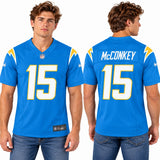 Custom Ladd McConkey Los Angeles Chargers Fan Inspired Team Premium F.U.S.E. Premium Limited Jersey - Powder Blue