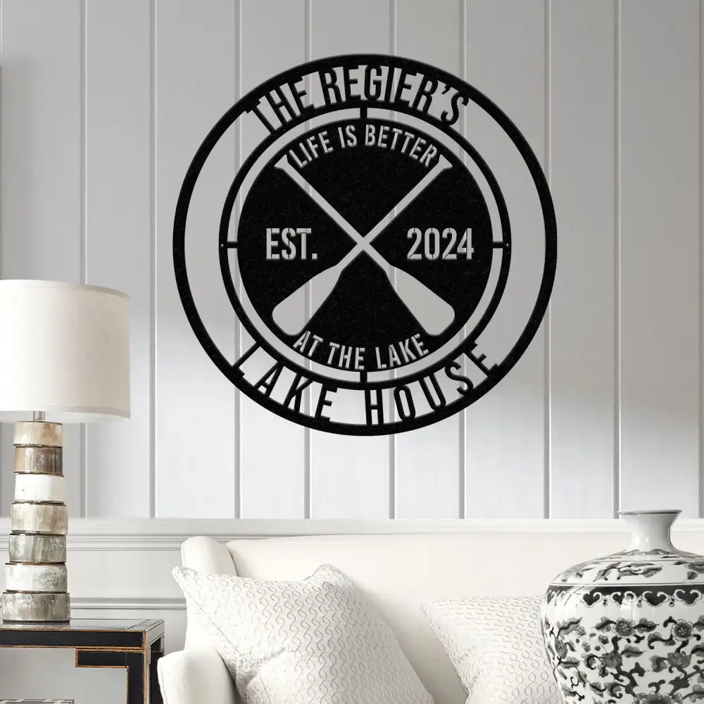 Custom Lake House Metal Sign Family Lake House Sign Personalized Family Name Sign Lakehouse Decor Home Decor Lake House