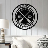 Custom Lake House Metal Sign Family Lake House Sign Personalized Family Name Sign Lakehouse Decor Home Decor Lake House