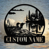 Custom Lake Loon Metal Sign - Loon Duck Sign - Lake Dock Pond Sign Decor - Lake House Decor | GearViral