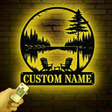 Custom Lakehouse Sign Personalized Cabin Name Sign Dad Gift Lakehouse Decor Family Name Sign Outdoor Sign Christmas Gift