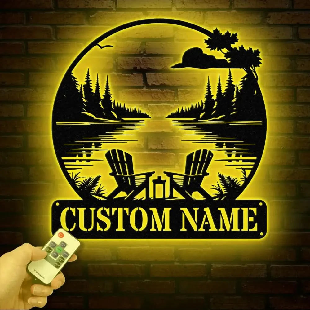 Custom Lakehouse Sign Personalized Cabin Name Sign Dad Gift Lakehouse Decor Family Name Sign Outdoor Sign Christmas Gift