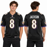 Custom Lamar Jackson Baltimore Ravens Fan Inspired Game Jersey - White