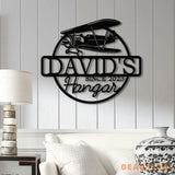 Custom LED Airplane Hangar Sign - Personalized Pilot Name Sign - Aviation Lover Wall Decor - Airplane Man Cave Sign