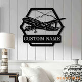 Custom LED Airplane Metal Sign Personalized Aviation Wall Art Pilot Gift Aircraft Decor Man Cave Aviation Sign Pilot