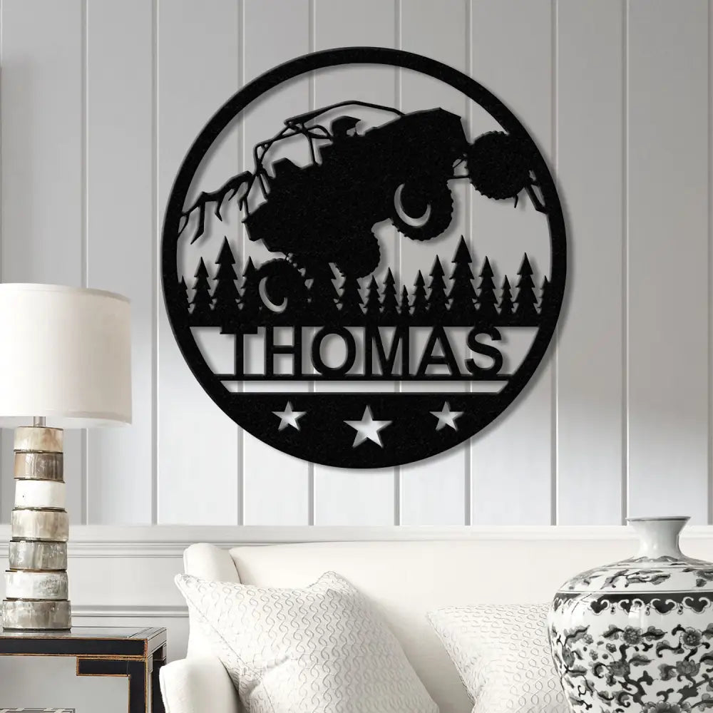 Custom LED Off-Road Jeep Wall Sign - Personalized Metal Art with Name 4x4 Jeep Decor Adventure Lover Gift for Garage or