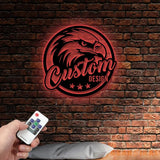 Custom Logo Design Metal Wall Art LED Light Personalized Business Logo Custom Logo Name Sign Perfect