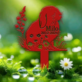 Custom Lop Rabbit Memorial Metal Stake - Bunny Loss Sympathy Sign In Loving Memory Pet Grave Marker Remembrance Stake