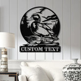 Custom Mallard Duck Metal Wall Art with LED Lights Personalized Duck Name Sign Rustic Wall Decor Man Cave & Cabin Decor