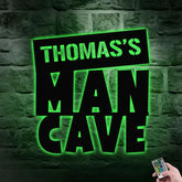 Custom Man Cave Metal Wall Art Led Light Family Name Metal Sign Outdoor Door Decor Wall Art Custom Name Sign