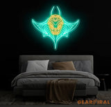 Custom Manta Ray Neon Sign Ocean-Themed LED Wall Art Marine Life Neon Light for Aquarium Decor Unique Underwater Sea