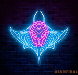 Custom Manta Ray Neon Sign Ocean-Themed LED Wall Art Marine Life Neon Light for Aquarium Decor Unique Underwater Sea