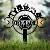 Custom Mechanic Engineer Tools Memorial Stake Mechanic Engineer Memorial Stake Sympathy Sign Grave Marker Remembrance