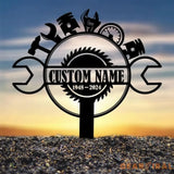 Custom Mechanic Engineer Tools Memorial Stake Mechanic Engineer Memorial Stake Sympathy Sign Grave Marker Remembrance