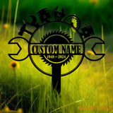 Custom Mechanic Engineer Tools Memorial Stake Mechanic Engineer Memorial Stake Sympathy Sign Grave Marker Remembrance