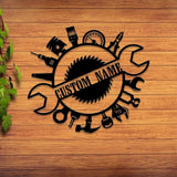 Custom Mechanic Tools Metal Sign Papas Workshop Sign Handyman Tools Wall Art Garage Sign Repair Tools Wall Art Garage