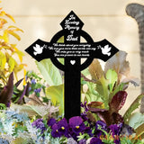 Custom Memorial Cross With Birds Metal Stake Memorial Garden Decor Personalized Angel Cross Signs Outdoor Grave Markers