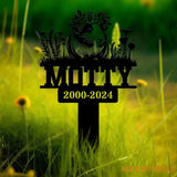 Custom Memorial Floral Guinea Pig Stake Guinea Pig Metal Sign Hamster Grave Markers Remembrance Stake Sympathy Sign Pet