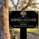 Custom Memorial Metal Plaque - Personalized In Loving Memory Sign - Garden Memorial Marker with Custom Name & Dates