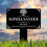 Custom Memorial Metal Plaque - Personalized In Loving Memory Sign - Garden Memorial Marker with Custom Name & Dates