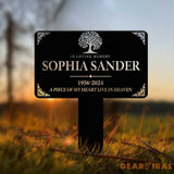 Custom Memorial Metal Plaque - Personalized In Loving Memory Sign - Garden Memorial Marker with Custom Name & Dates