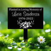 Custom Memorial Tree Sign With Stake Metal Memorial Marker Tree Plaque Marker Tree Garden Sign Metal Name Plate Tree
