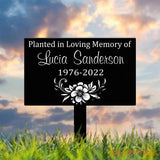 Custom Memorial Tree Sign With Stake Metal Memorial Marker Tree Plaque Marker Tree Garden Sign Metal Name Plate Tree