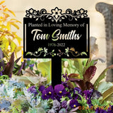 Custom Memorial Tree Sign With Stake Metal Name Plate Metal Memorial Marker Tree Plaque Marker Memorial Marker Metal