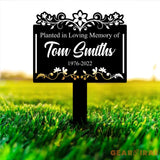 Custom Memorial Tree Sign With Stake Metal Name Plate Metal Memorial Marker Tree Plaque Marker Memorial Marker Metal