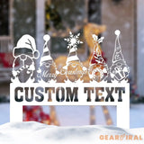 Custom Merry Christmas Gnomes Metal Stake ersonalized Name Sign Gnome Yard Art Lawn Decor Custom Christmas Holiday Gift