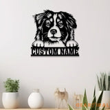 Custom Metal Australian Shepherd Sign Australian Shepherd Family Name Gift Gift For Dog Lover Dog Monogram Metal Sign