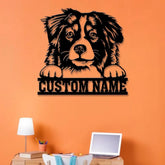 Custom Metal Australian Shepherd Sign Australian Shepherd Family Name Gift Gift For Dog Lover Dog Monogram Metal Sign